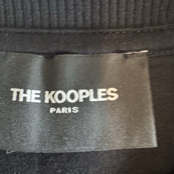 $220 The Kooples Paris France Sweatshirt Size Small Embroidered Skull Smiley - Picture 3 of 8
